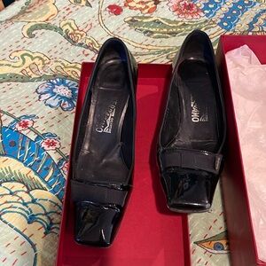 Ferragamo Timiama 8.5 patent leather heels